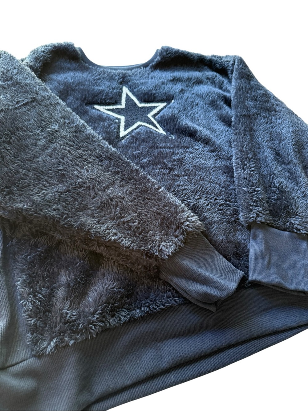 Touch by Alyssa Milano NFL Sweatshirt Sherpa Fleece Blue Size 3X Dallas Cowboys - Picture 5 of 11